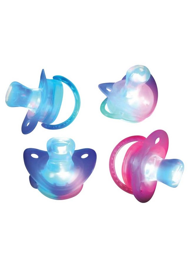 ArtCreativity Light Up Led Pacifier Toys Set Of 4 Flashing Rave Binkies For Edm Party And Concert 100% Nontoxic Batteries Included Gag Joke Gift Binky Party Favors For Kids And Adults - Image 2