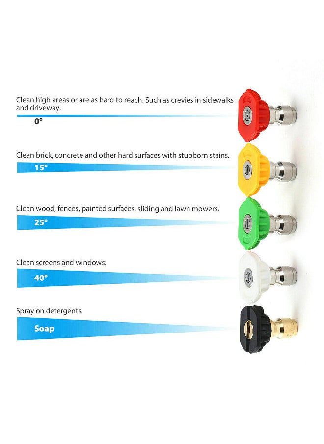 Generic - Snow Foam Lance Auto Pressure Washer Jet Quick Release Foam Sprayer with 1/4'' Inch Quick Connector & 5 Washer Nozzle Tips - Image 1