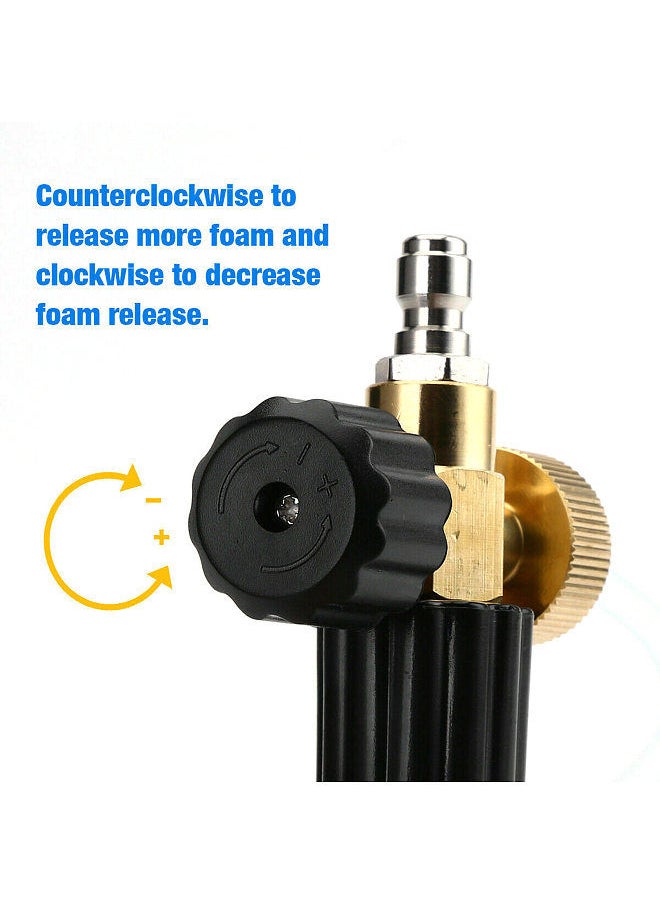 Generic - Snow Foam Lance Auto Pressure Washer Jet Quick Release Foam Sprayer with 1/4'' Inch Quick Connector & 5 Washer Nozzle Tips - Image 1
