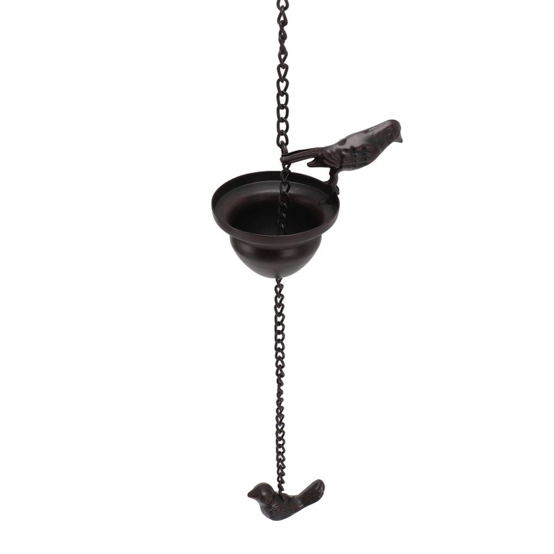 7.9ft Birds On Cup Rain Chain for Gutters Decorative Rain Chimes for Outside Vintage Garden Rainwater Diverter Catcher Chains - Image 4