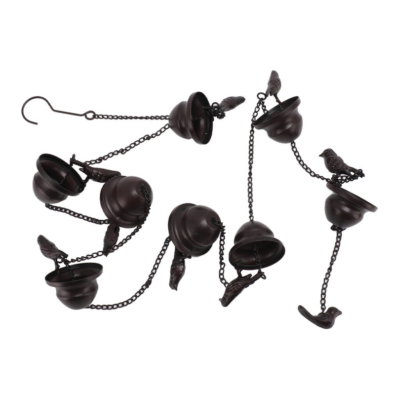 7.9ft Birds On Cup Rain Chain for Gutters Decorative Rain Chimes for Outside Vintage Garden Rainwater Diverter Catcher Chains - Image 3