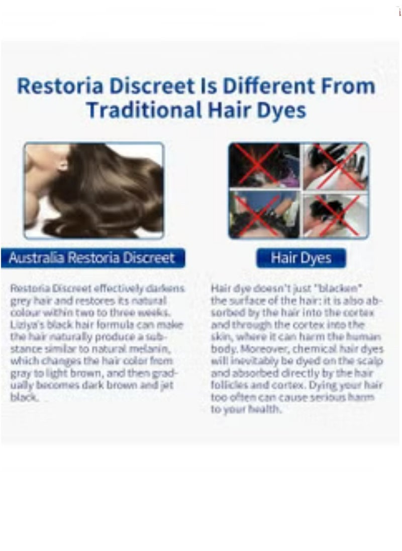 Restoria Discreet Restoria Discreet Hair Colour Restoring Cream 250 ml Hair colour changing - Hair Colouring Cream Hair Care Treatment Color  - Image 3