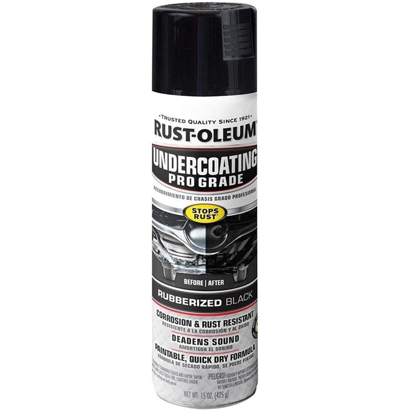 Rust-Oleum 248656 Professional Grade Rubberized Undercoating Spray, 15 oz, Black - Image 1