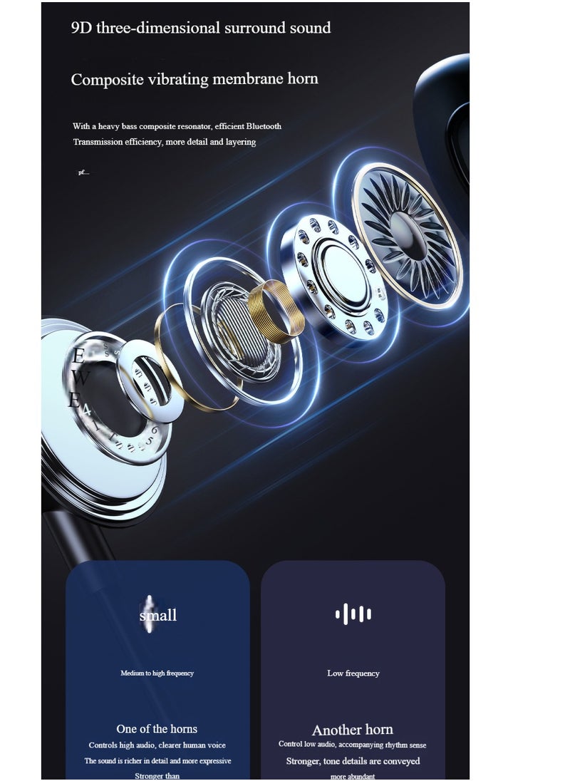 Bullets Wireless Earphones,Bluetooth 5.3 Headphones 4-Mics ENC Clear Call, Bluetooth Earbuds Touch Control 20 Playtime, IPX6 Waterproof TWS, Light-Weight Sport Earphones