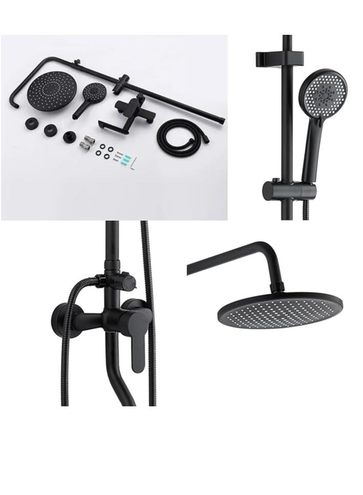 Stainless Steel Shower Wall Panel System | 5 Function Hand Shower Top Spray, Inner Tube and Shower Rod Shower System