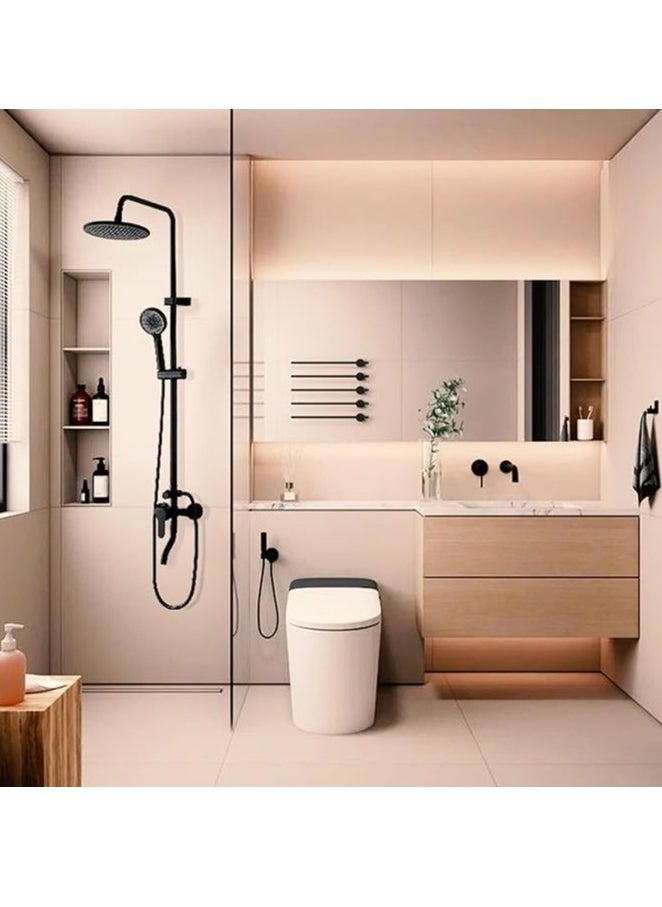 ModiX Stainless Steel Shower Wall Panel System | 5 Function Hand Shower Top Spray, Inner Tube and Shower Rod Shower System  - Image 3