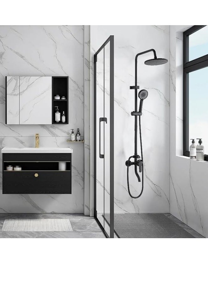 ModiX Stainless Steel Shower Wall Panel System | 5 Function Hand Shower Top Spray, Inner Tube and Shower Rod Shower System  - Image 5