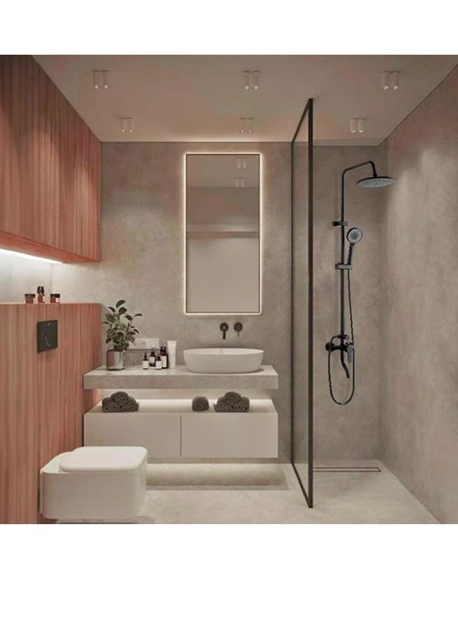 ModiX Stainless Steel Shower Wall Panel System | 5 Function Hand Shower Top Spray, Inner Tube and Shower Rod Shower System  - Image 4