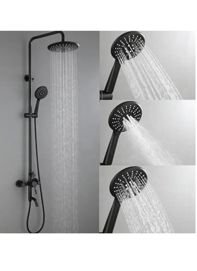 ModiX Stainless Steel Shower Wall Panel System | 5 Function Hand Shower Top Spray, Inner Tube and Shower Rod Shower System  - Image 2