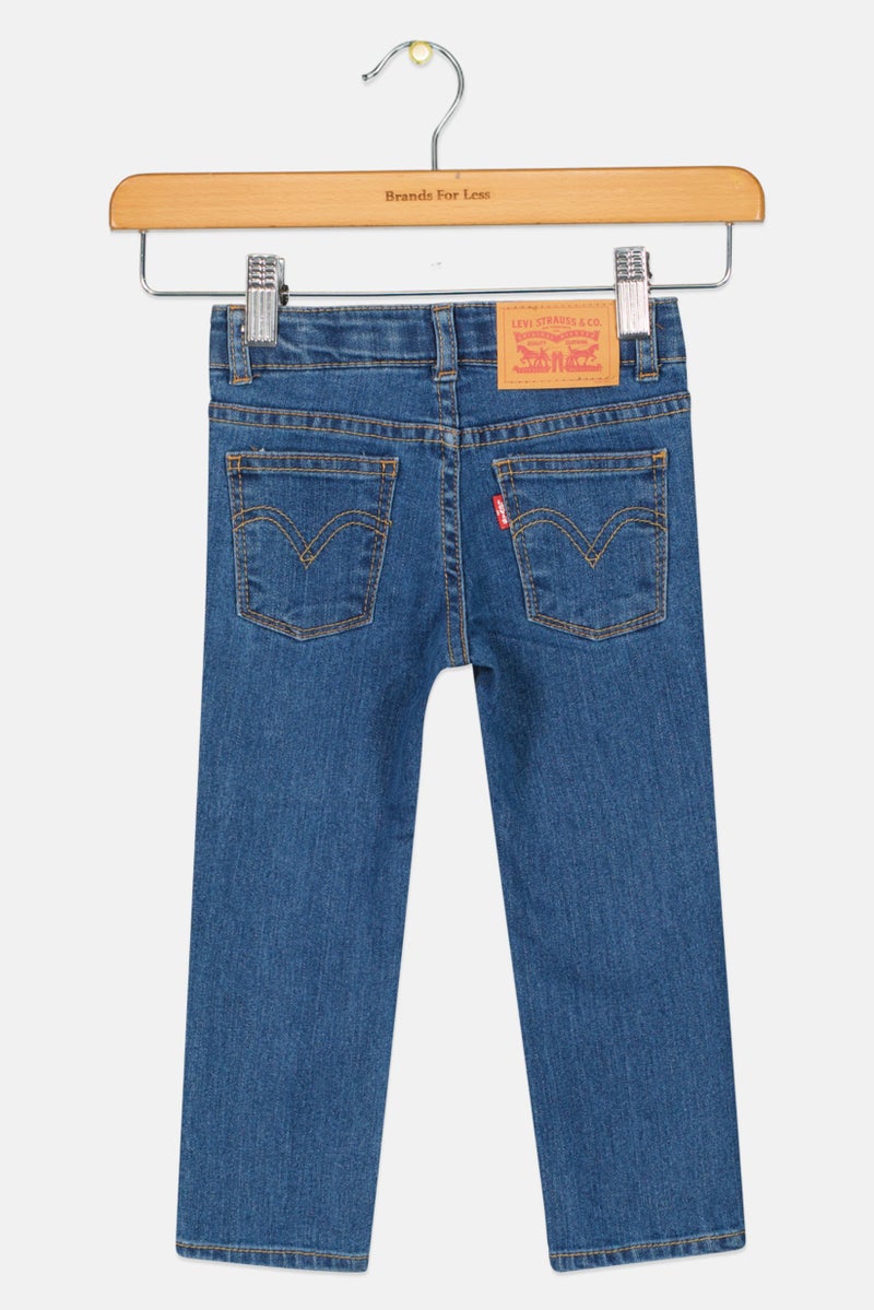 Levi's جينز ديميم مغسول مناسب للفتيات الصغيرات، أزرق - Image 3