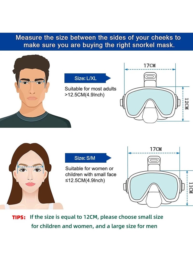 AROAQ Diving Masks Foldable Anti Fog Snorkel Mask Set with Full Dry Top System for Free Swim Professional Snorkel Gear Adults Kids S/M - Image 3