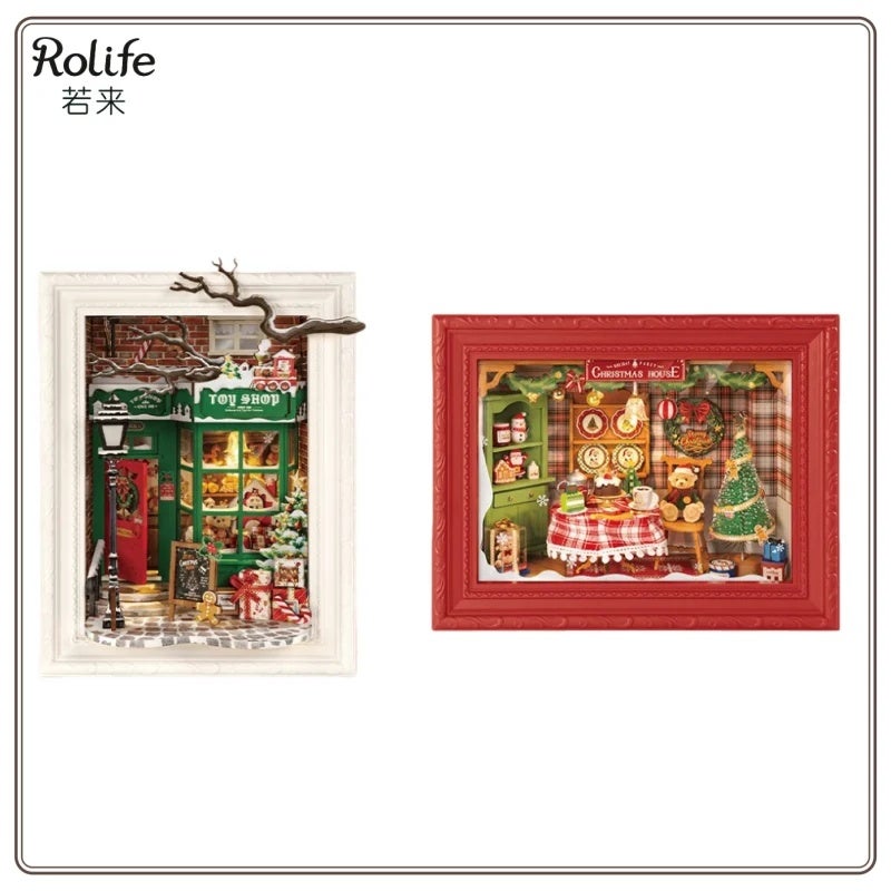 رولايف مجموعة مكعبات بناء NEW Original RolifeDIY Christmas Candy Stall Small House Miniature Handmade Assembly House Model Building Blocks New Year Gift - Image 3