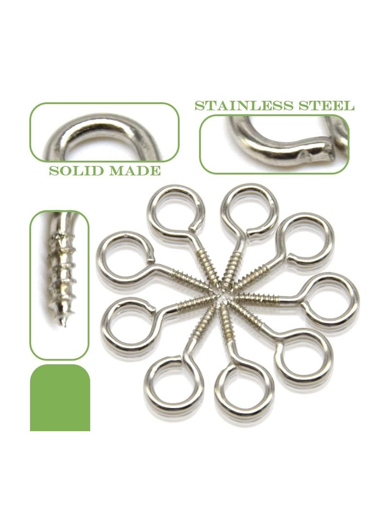 300 PCS Mini Screw Eye Nails, Self Tapping Screw Hooks for Craft Projects - Image 3