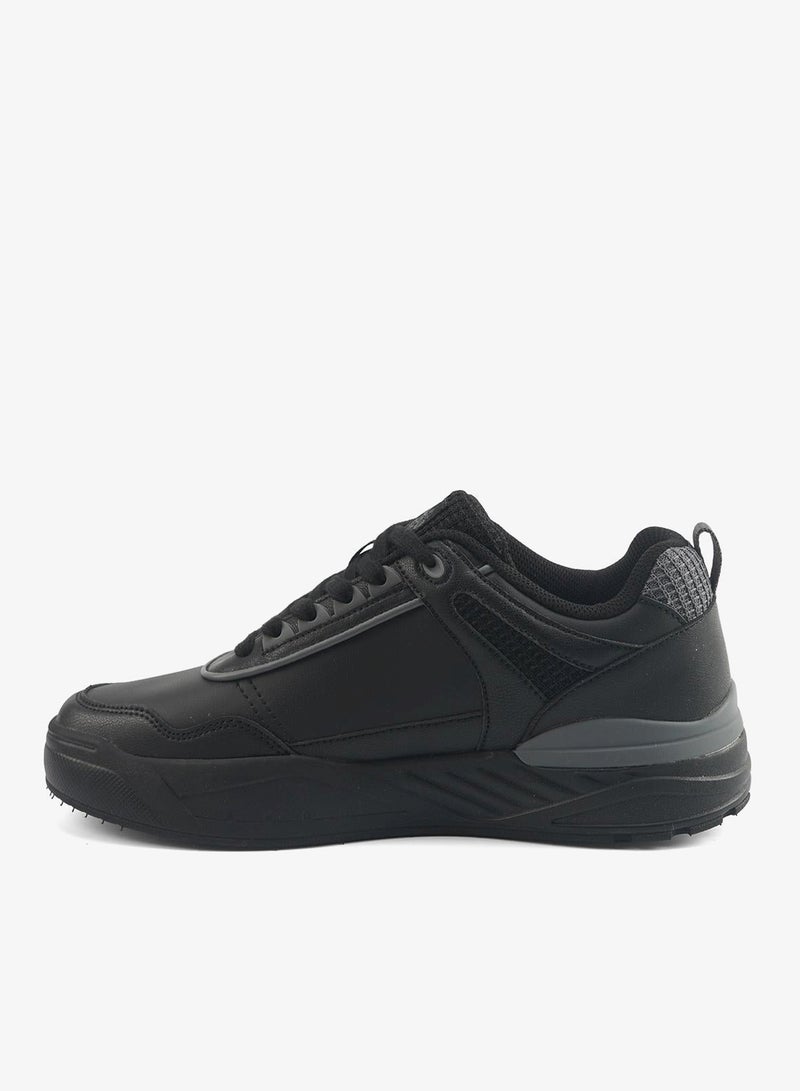 U.S. Polo Assn. Men's Black Low-Top Sneakers - Modern Solid Design Shoes, Durable and Stylish Casual Footwear - Image 2