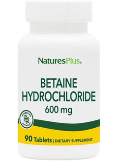 Nature's Plus Betaine Hydrochloride, 600 Mg, 90 Tablets  - Image 1