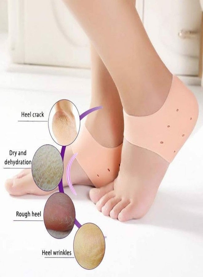 Pamidhar Silicone Gel Heel Pad Socks for Pain Relief for Men and Women Heel socks (1 pair) (multicolor) - Image 3
