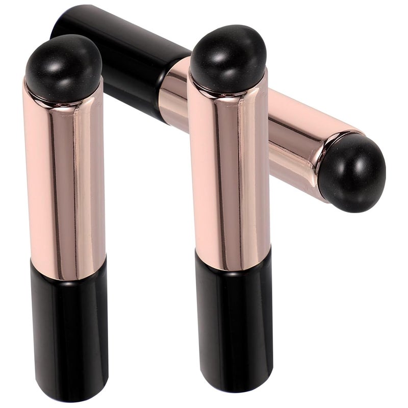 Ciieeo Reusable Silicone Lip Brush Applicator 3pcs Black for Lipstick Concealer Blending and Lip Mask Makeup Tool - Image 1