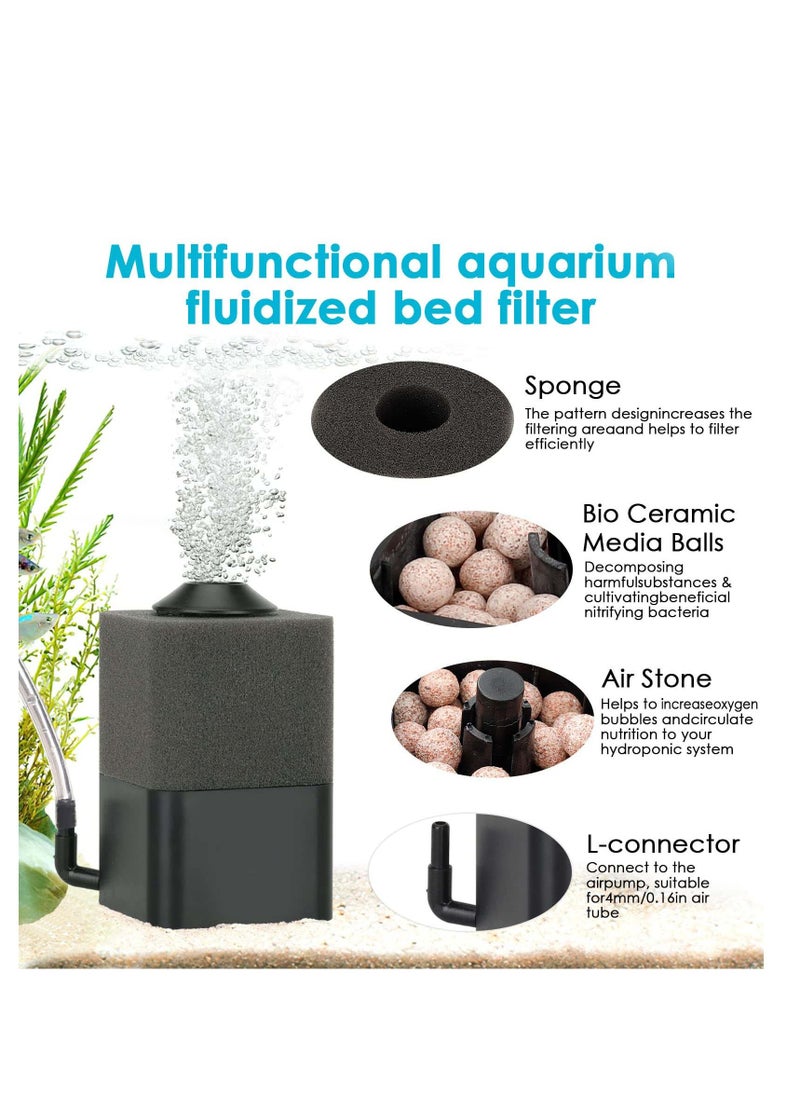 Aquarium Sponge Filter, Submersible Fish Tank Filter Quiet Aeration Bio Sponge Corner Filter for Breeding Fry Betta Shrimp Fish Tank - Image 2