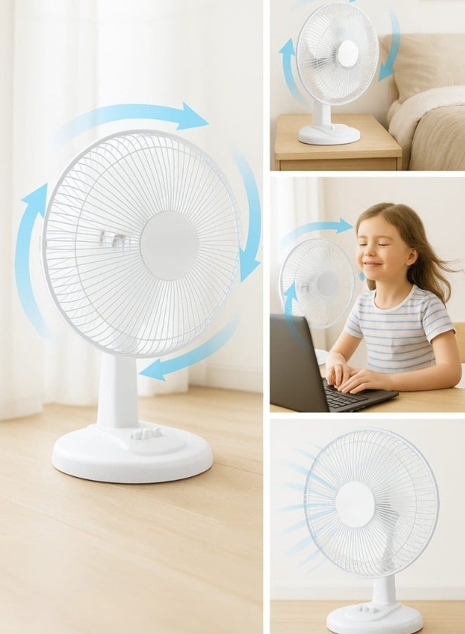 Desk Fan 45W | Three Blades, Silent Operation, 3 Aerofoil Cyclone Blades, MultiSpeed Wind Speed,Best For Bedroom, Office, Living Room, Rest Area ((45W))  - Image 2