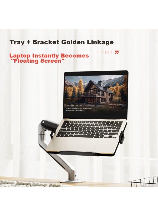 Brateck Beihu Laptop Stand, Notebook Computer Stand, Laptop Arm Stand, Monitor Riser Stand, Computer Desk Stand, E350+ape40 - Image 1