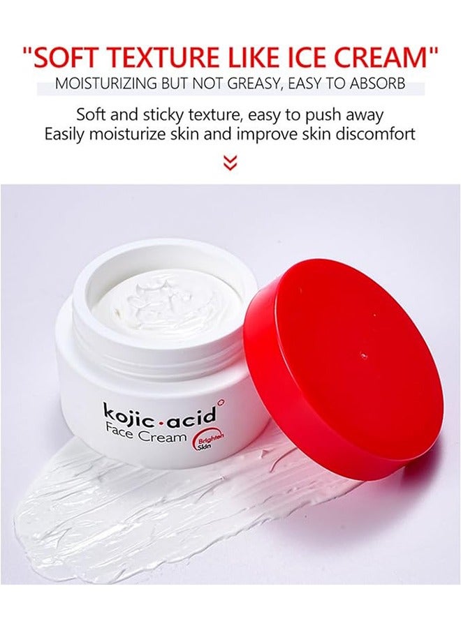 GUANJING Kojic Acid Face Cream 50g, Moisturizing Hydrate and Nourish the Skin, Lightweight Non-Greasy Deep Penetration Anti-Aging，Spots Or Acne Scars In A Effective Way - Image 5