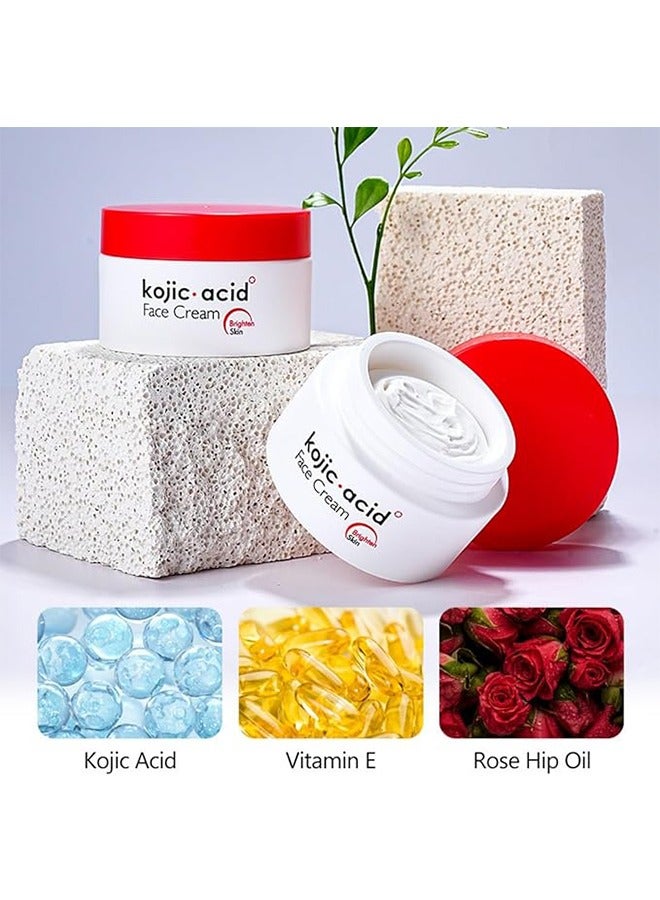 GUANJING Kojic Acid Face Cream 50g, Moisturizing Hydrate and Nourish the Skin, Lightweight Non-Greasy Deep Penetration Anti-Aging，Spots Or Acne Scars In A Effective Way - Image 3