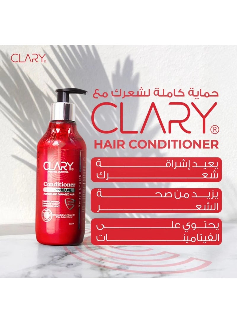 كلاري بلسم كلاري للشعر بروكابيل CLARY Hair Conditioner Procapil للشعر الجاف والمتضرر 300 مل - Image 2