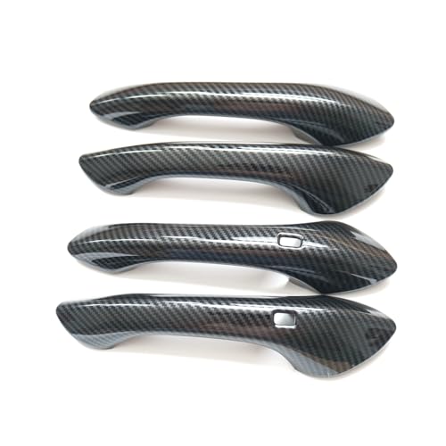 CYAuto Chrome Carbon Fiber Gloss Black Exterior Door Handle Cover Trims for Chevy TRAX 2024 2025 Buick Envista 2024 2025 Carbon Fiber Style - Image 1