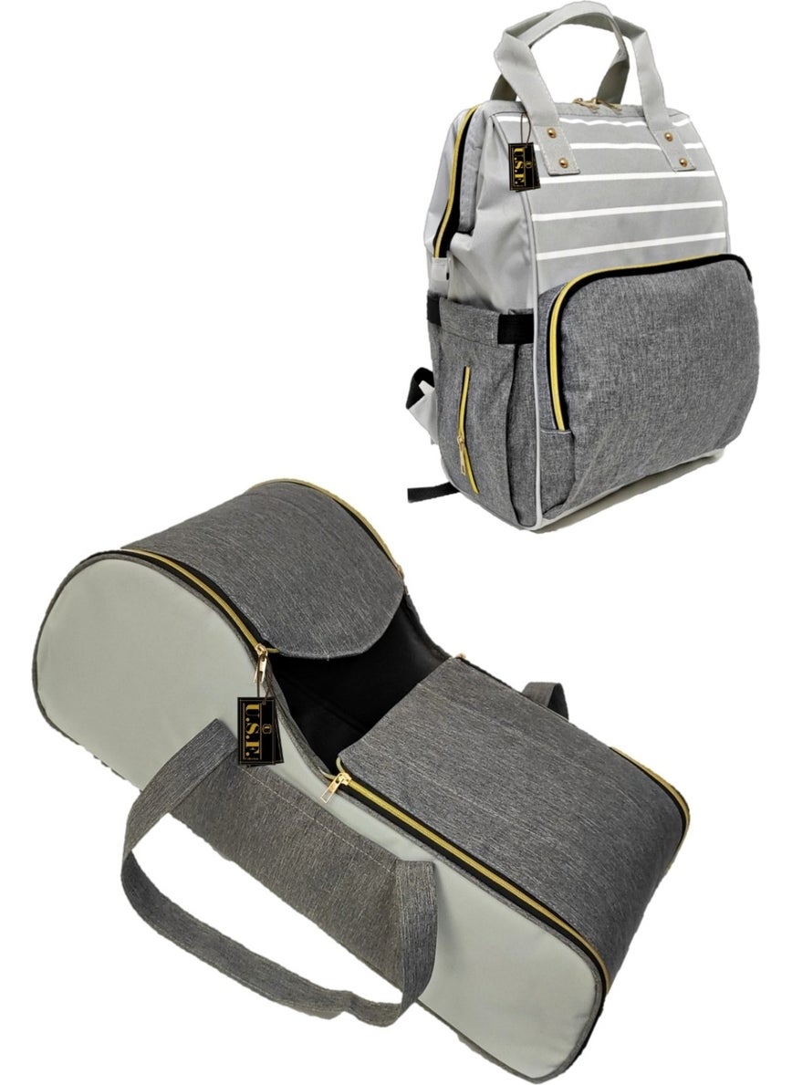 U.S.F Carrycot Baby Carrier Stroller Baby Carrier + Mother Baby Care Bag Set of 2  - Image 1