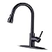 WEWE Kitchen faucets with Pull Down Sprayer Farmhouse Kitchen Faucet Oil Rubbed Bronze Commercial Modern high arc Stainless Steel Single Handle Single Hole for Utility rv Laundry Sinks - Image 2