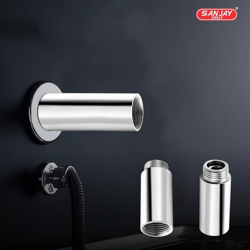 SANJAY CHILLY Brass Extension Nipple for Bathroom Kitchen Plumbing Hardware Tools Pipe Fittings, Nipple Extention Connector Fitting Hex Bushing Adapter Nipple for Pipe Fittings (Full Brass 4 Inch) - Image 2