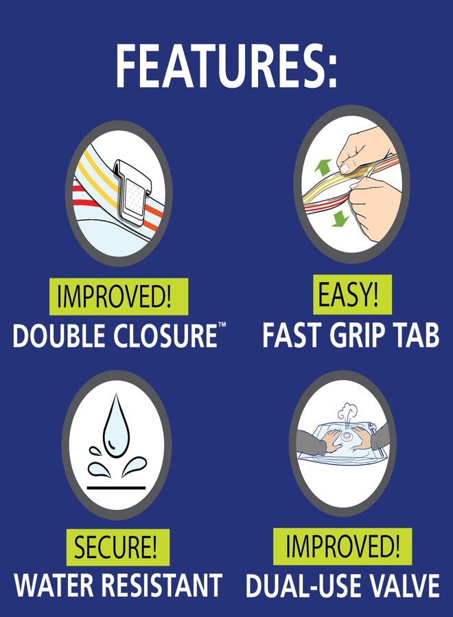 Hefty Shrink-Pak Travel Vacuum Storage Bags - For Clothes, Pillows, Towels, Blankets & More - Space Saver Suction Sealer Bags for Luggage or Moving - 4 Large, 22.5x18 Inches, 4 XL, 27.5x 19.5 Inches - Image 4