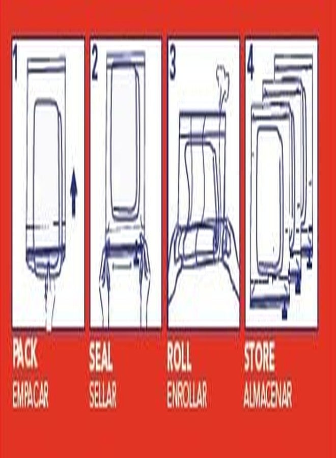 Hefty Shrink-Pak Travel Vacuum Storage Bags - For Clothes, Pillows, Towels, Blankets & More - Space Saver Suction Sealer Bags for Luggage or Moving - 4 Large, 22.5x18 Inches, 4 XL, 27.5x 19.5 Inches - Image 3