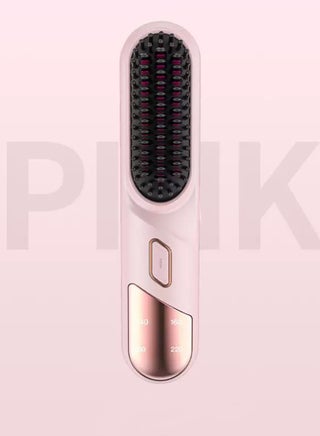 Wireless Hair Straightener Brush Anti-Scald 20s Fast Heating 4Temp Settings Heating LED Display hair straightener comb Perfect for All Hair Types Pink - pzsku/ZC4A7D29F67A04BFD6F64Z/45/1747144134/2a8c6475-6157-4b94-a278-306656312d16