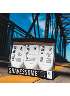 Shave3Some Travel-Size Trio Shaving Kit For Men With Heating Pre-Shave, Super Slick Shave Cream And Cooling After-Shave, Citrus Scent, 3 Fl Oz Each - pzsku/ZC4A7E3C5FF8C496B89FAZ/45/_/1734182849/001e2bca-9365-4b6b-880c-b723a128ac48