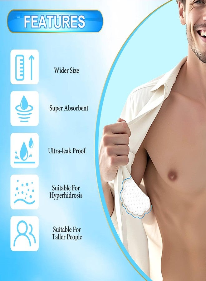 Arme Armpit Sweat Pads, 180 Pcs Wider and larger Underarm Sweat Pads for Men Hyperhidrosis, Disposable Sweat Pads for Under Arms, Sweat Free Armpit Protection for Outdoor Work Meeting - Image 3