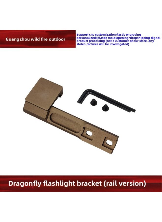 Generic - [M300/600 Flashlight Side Bracket Guide] 45-degree Side Flashlight Base Tactical Flashlight Modification-Color:Wd02017-sand Color Without Words - Image 1