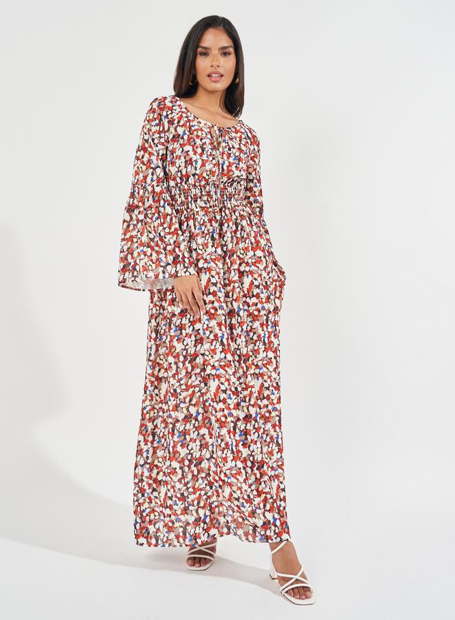 Styli Floral Print Maxi Dress  - Image 4