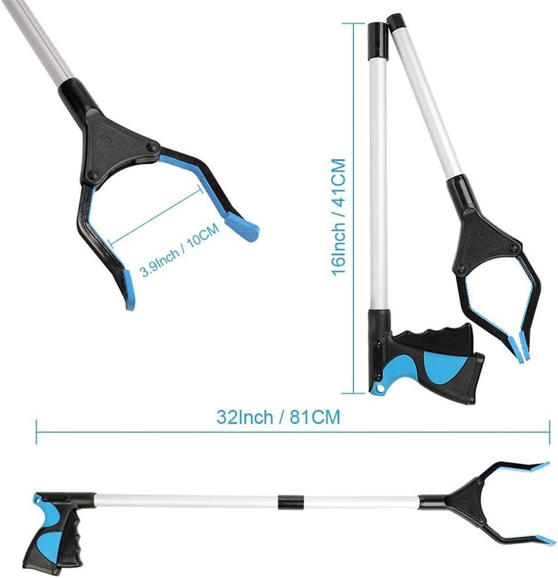 comfrt Grabber Reacher Tool, 33" Foldable Extender Gripper Tool Claw Garbage Picker, Elderly Disabled Handicap Arm Extension Reaching Assist Tool, Ergonomic Heavy Duty Handle Trash Reacher Pick up Tool (1) - Image 2