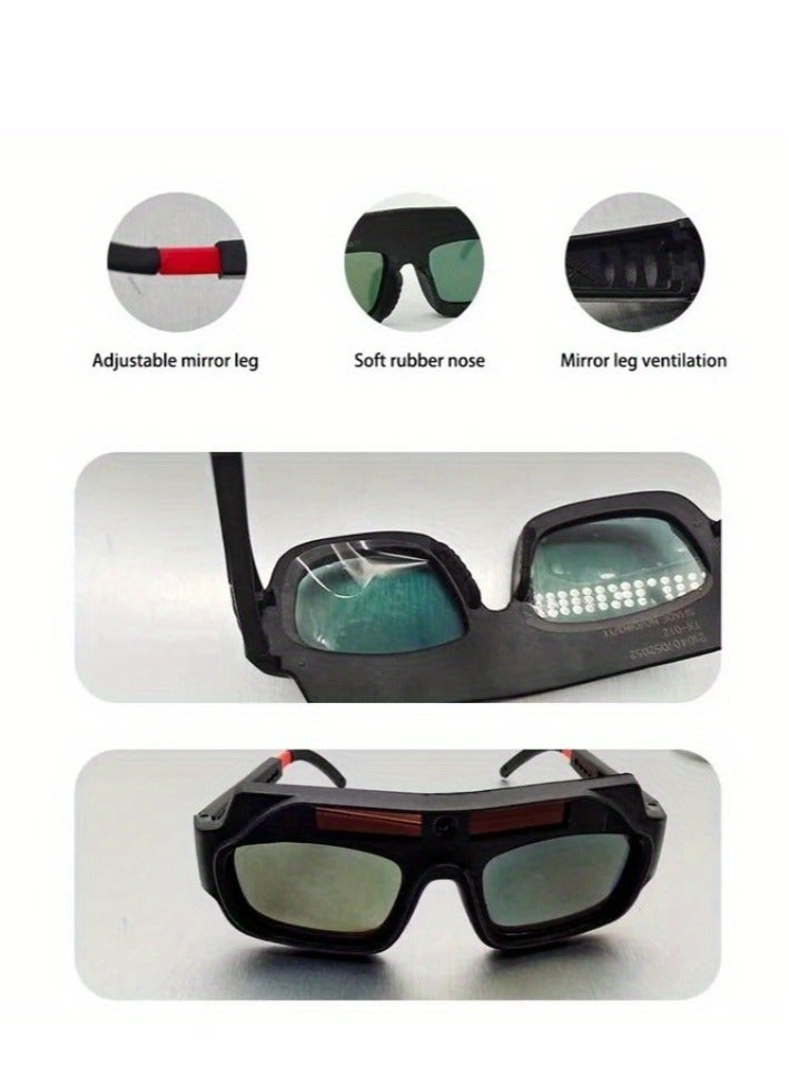 Anti-glare welding glasses automatic darkening welding mask eye protection welding goggles  - Image 3