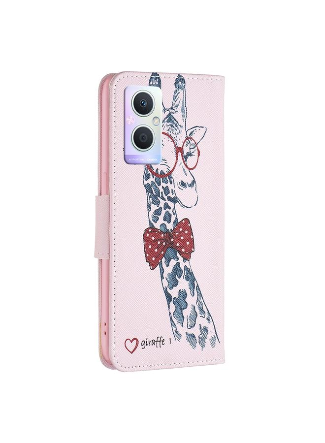 اس-توب جراب هاتف جلدي بنمط رسم ملون لهاتف OPPO A96 5G - Image 3