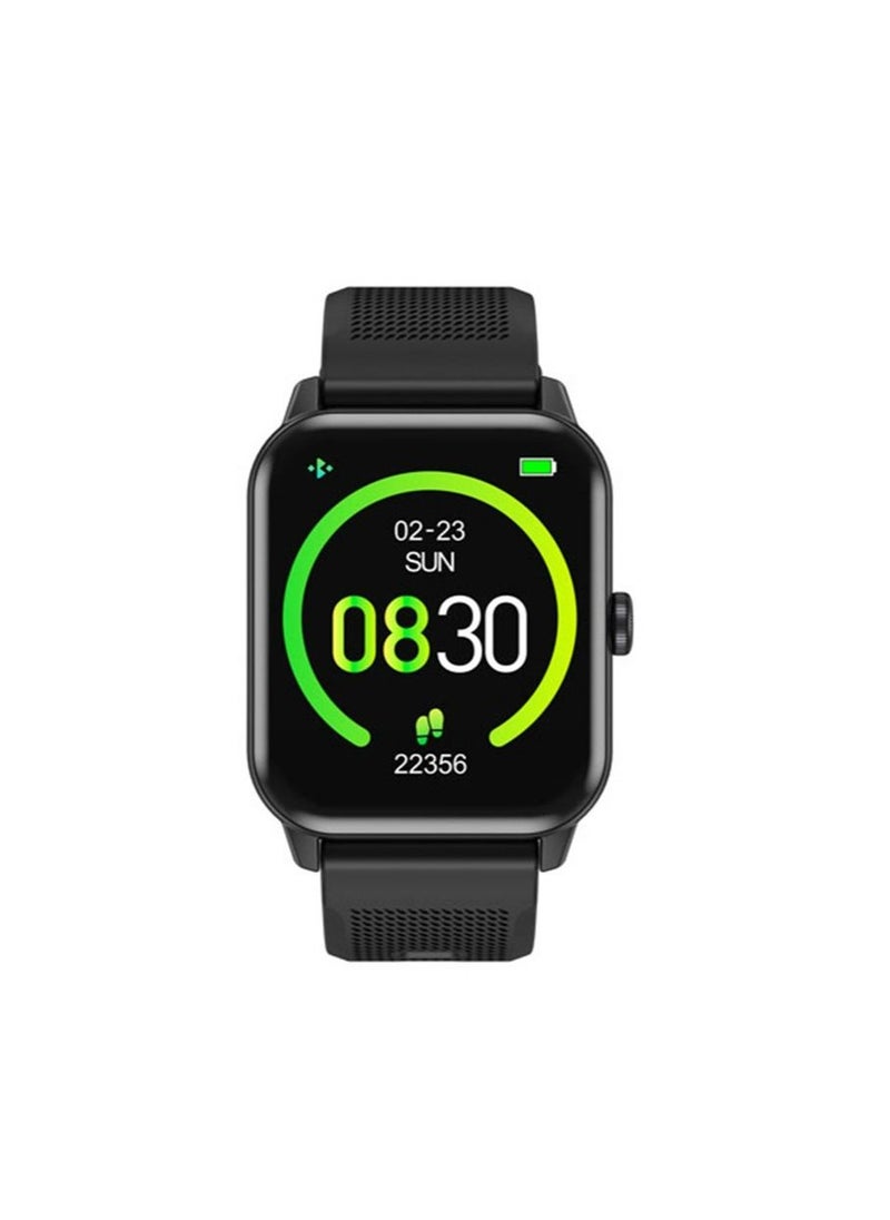 LAZOR - Lazor Core Plus Watch SW46 1.69 inch Full Touch Screen with Bluetooth Health Tracker - Black - Image 1