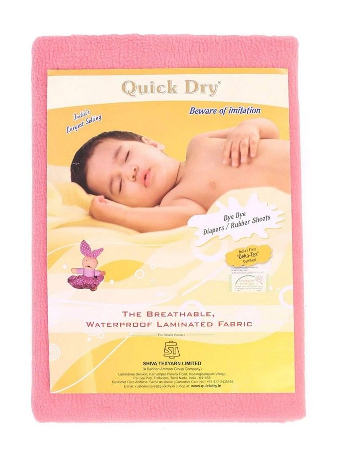 Quick Dry Baby Bed Protector (Large Salmon Rose) - Image 4