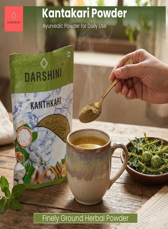 Darshini Kanthkari Powder 200 gm - Kandankathiri Powder | Kateri Kateli Churna (Solanum Xanthocarpum) | Natural Remedy for Respiratory Wellness | Supports Throat & Seasonal Wellness (Pack of 1) - Image 2