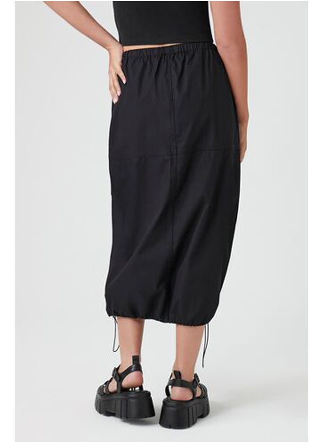 Poplin Midi Utility Skirt