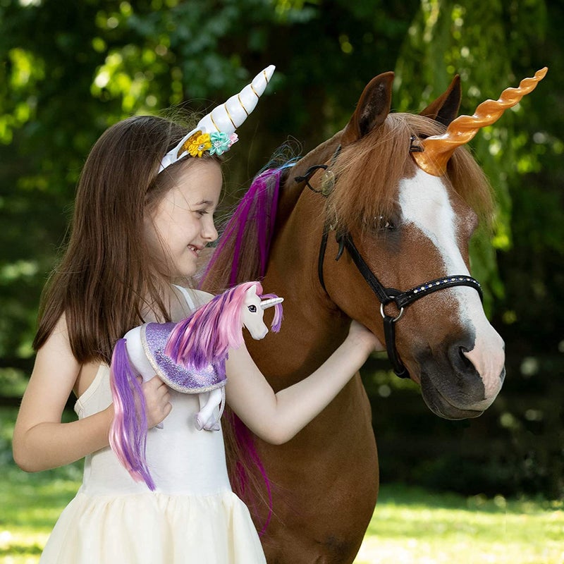 Breyer Breyer Horses Color Changing Bath Toy | Luna The Unicorn | Purple / Pink / White with Surprise Blue Color | 8.5"" x 7"" | Ages 3+ | Model #7233  Purple  White  Pink - Image 2