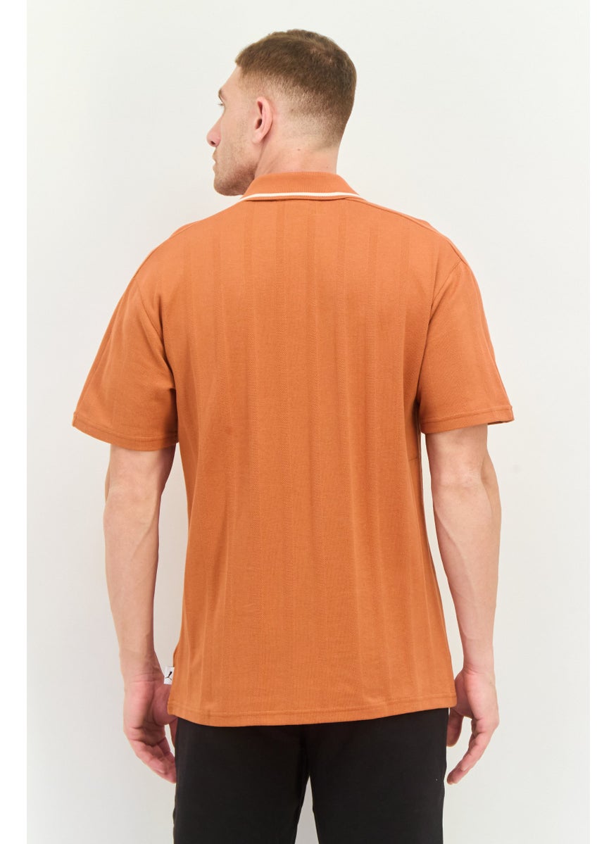 Puma x Select Men Sportswear Fit Short Sleeve Outdoor Polo Shirt, Rust  - Image 3