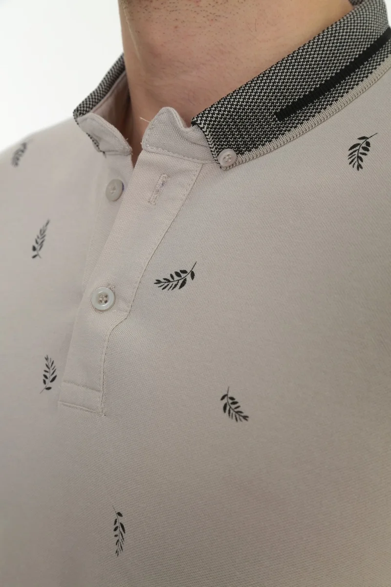 كي ام كي كومبين KMK Combination Men's Slimfit Model Polo Collar T-Shirt