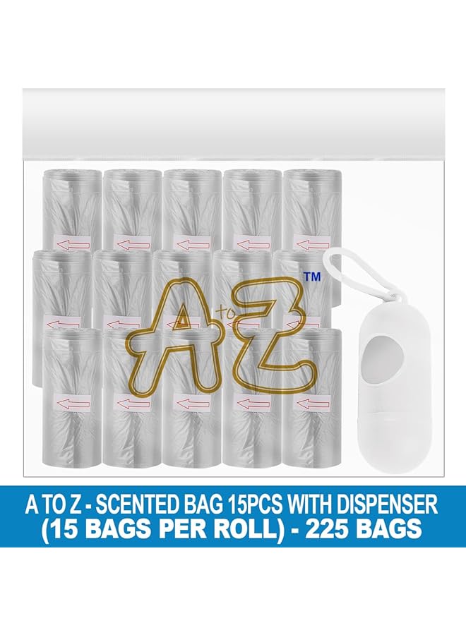 A TO Z Scented Bag Pack Of 15/225 Bags With Dispenser Grey - Image 2