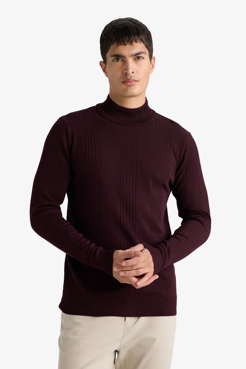 DeFacto Red Man Standard Fit Turtleneck Knitwear Pullover Casual - Image 3